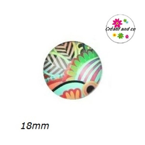 Cabochon à motif 18mm