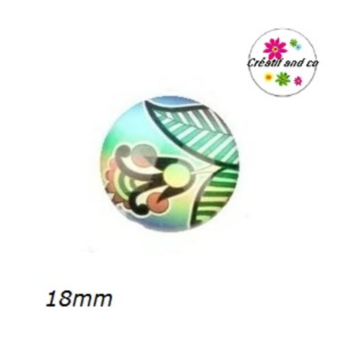 Cabochon à motif 18mm