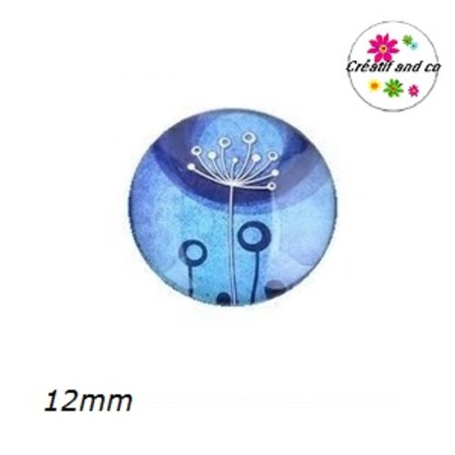 X2 cabochons pissenlit 12mm