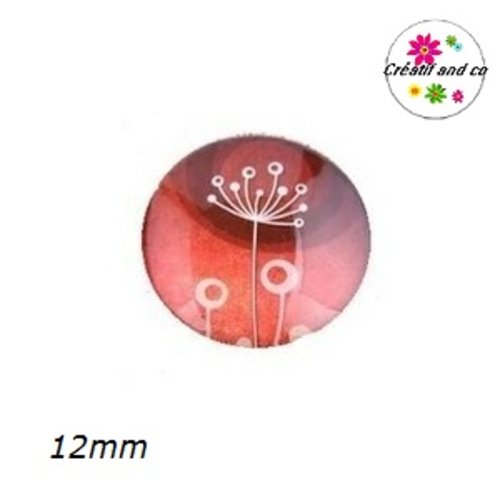 X2 cabochons pissenlit 12mm