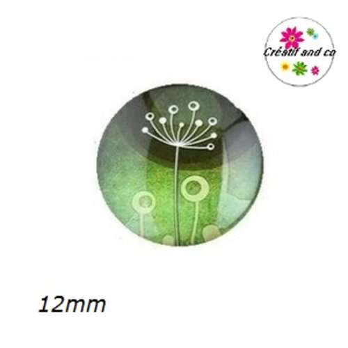 X2 cabochons pissenlit 12mm