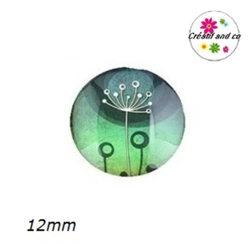 X2 cabochons pissenlit 12mm