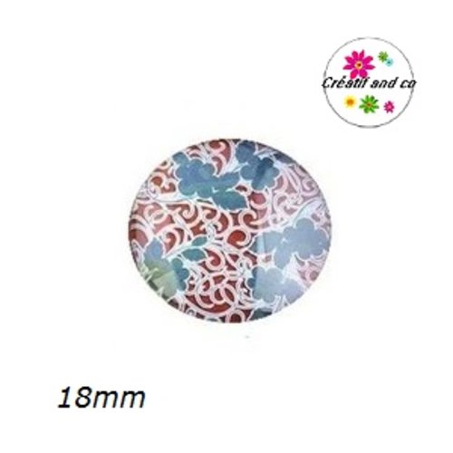 Cabochon fleuri 18mm