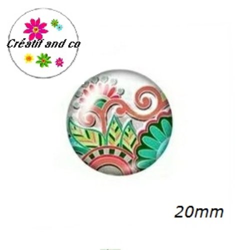 Cabochon à motif 20mm