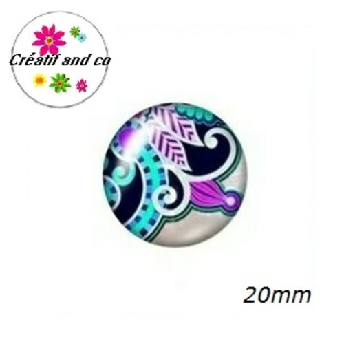Cabochon à motif 20mm