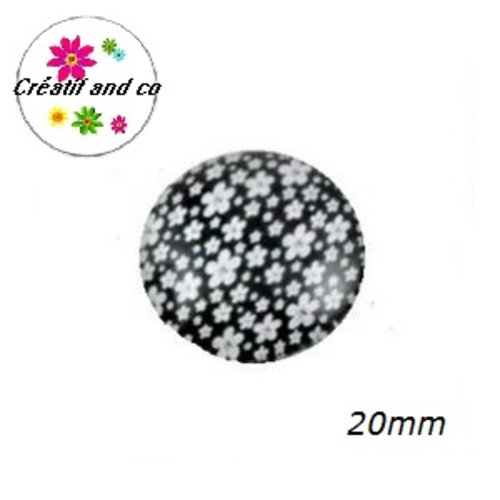 Cabochon fleuri 20mm