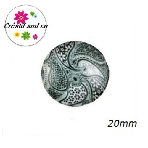 Cabochon mandala 20mm