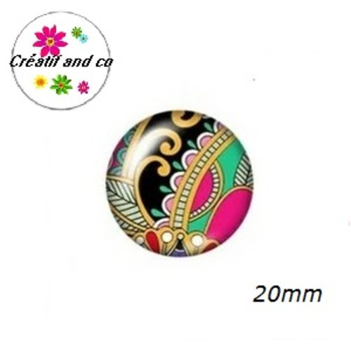 Cabochon à motif 20mm