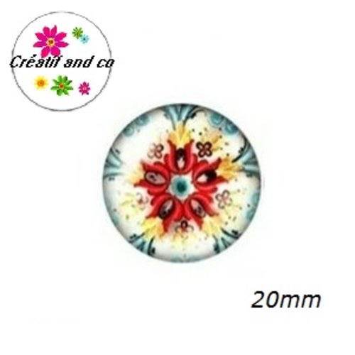 Cabochon à motif 20mm