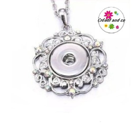 Collier pour bouton pression et strass