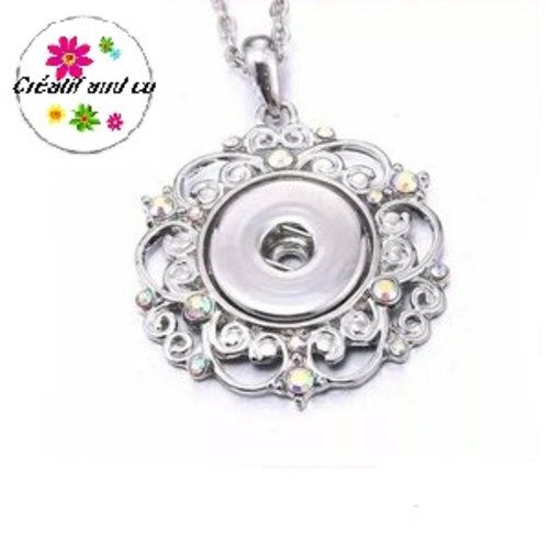 Collier pour bouton pression et strass