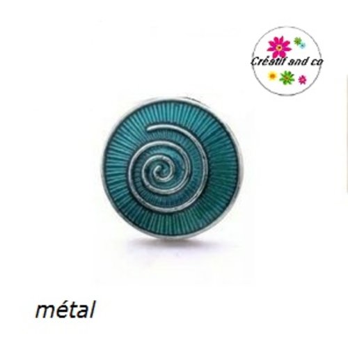 Bouton pression métal bleu