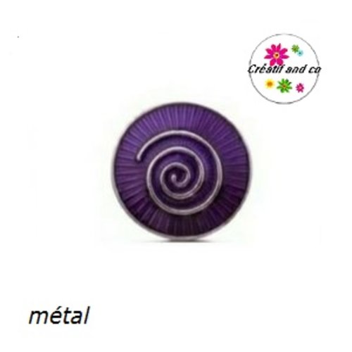 Bouton pression métal mauve
