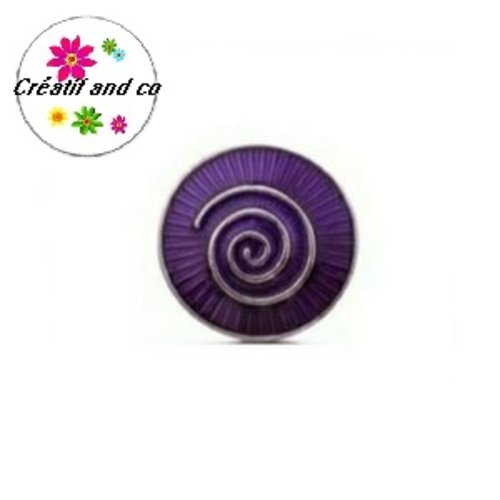 Bouton pression métal mauve