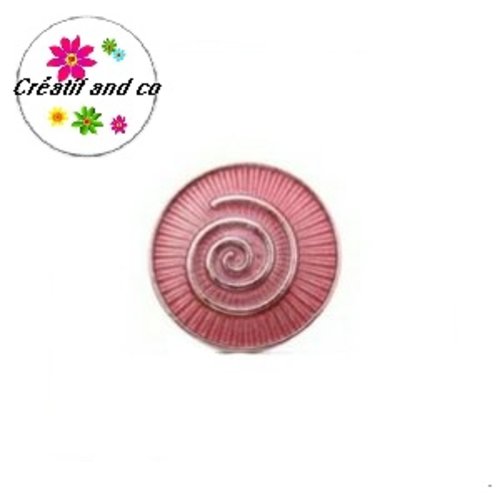 Bouton pression métal rose