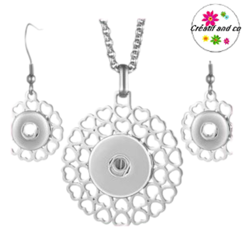 Parure bouton pression 18mm
