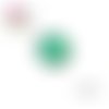 Bouton pression effet druzy vert résine 12mm