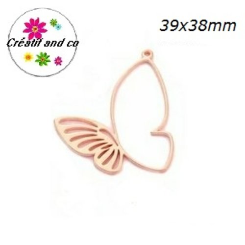 Pendentif grand papillon rose gold 39mm