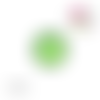 Bouton pression vert pois blanc 12mm