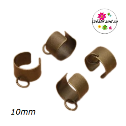 Manchette de cartilage avec anneau bronze 10mm