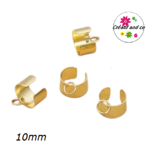 Manchette de cartilage avec anneau dorée 10mm