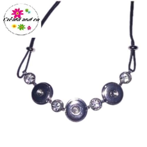 Collier trio bouton pression 18/20mm