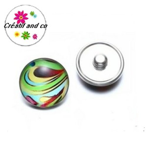 Bouton pression coloré