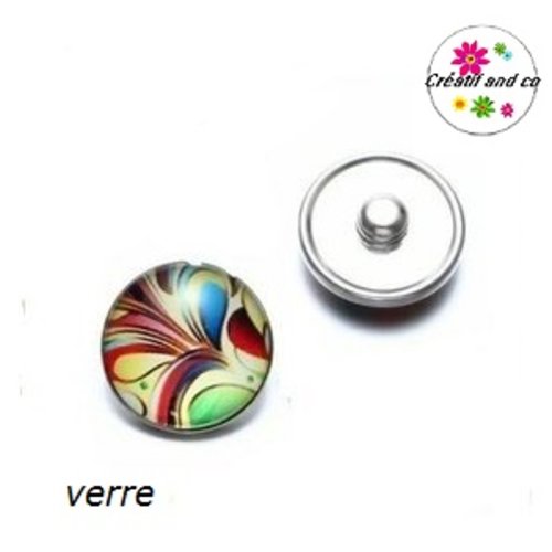 Bouton pression coloré