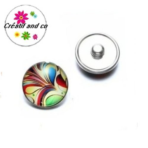 Bouton pression coloré