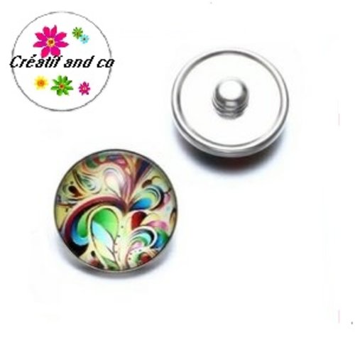 Bouton pression coloré