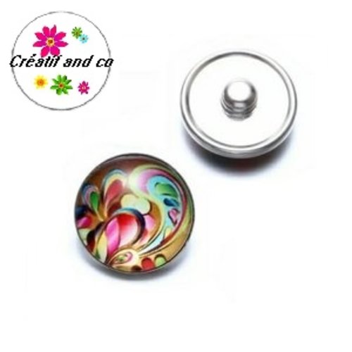 Bouton pression coloré