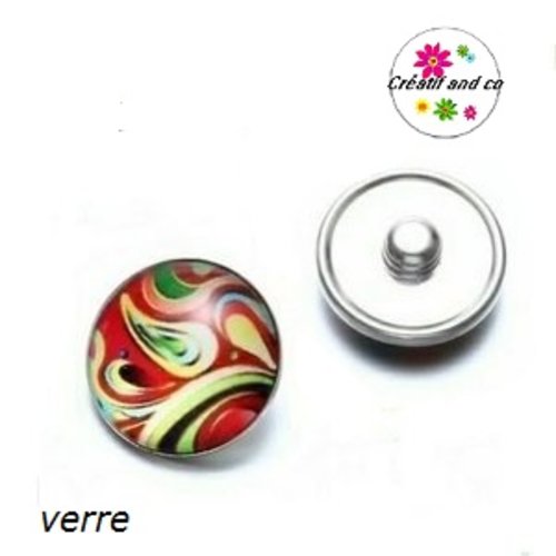 Bouton pression coloré