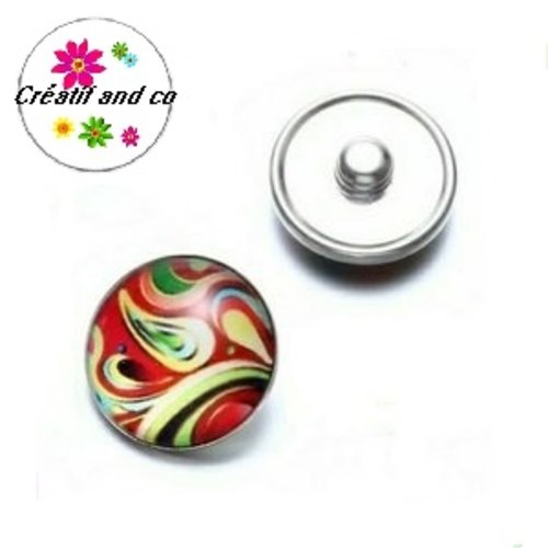 Bouton pression coloré