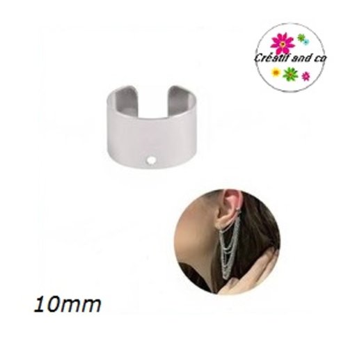 Manchette de cartilage argent 10mm