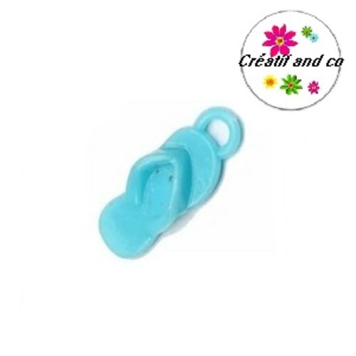 Breloque tong bleue