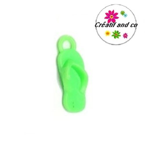 Breloque tong verte
