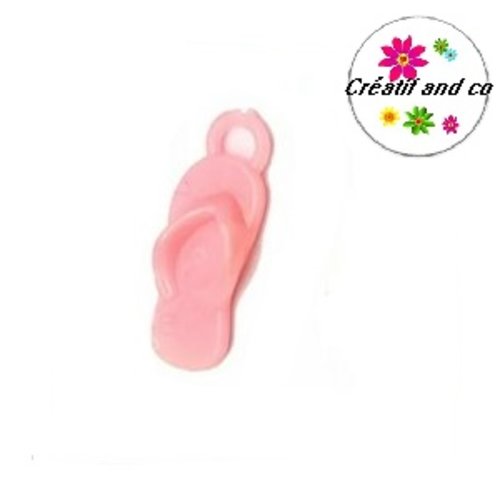 Breloque tong rose