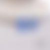 Breloque estampe feuille bleue 26mm