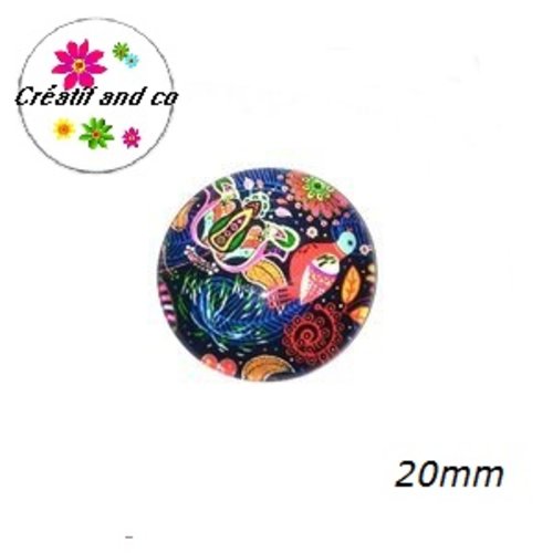 Cabochon à motif 20mm