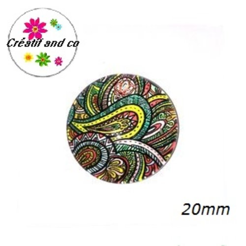 Cabochon à motif 20mm