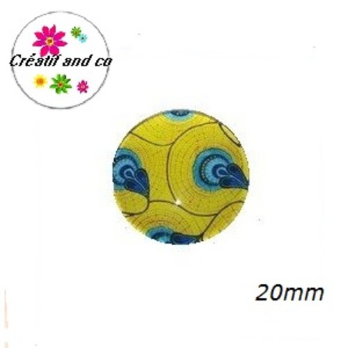 Cabochon à motif 20mm