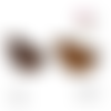 Puce oreille 1/2 cercle bois 26mm
