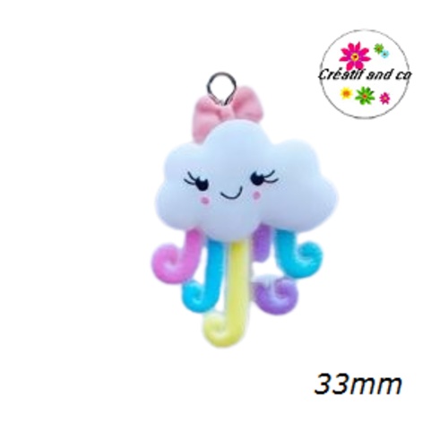 Breloque nuage kawaï 33mm