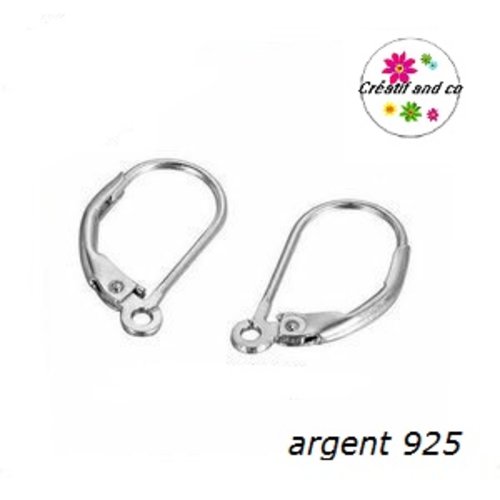 Boucle d'oreille arrondie argent 925