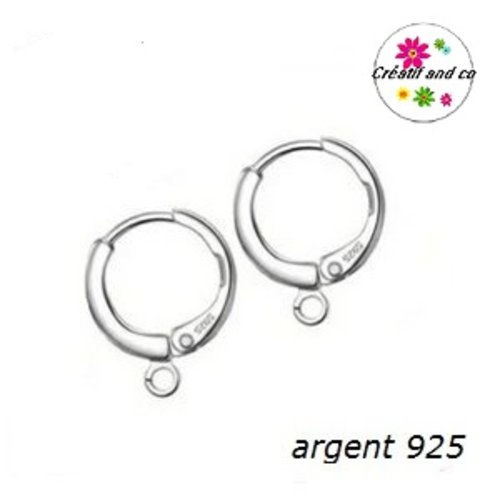 Boucle d'oreille 16mm argent 925