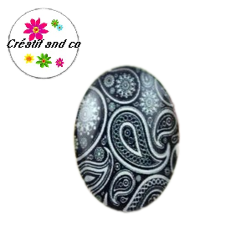 X2 cabochons ovales 18x25mm