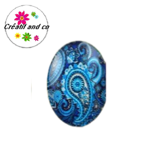 X2 cabochons ovales 18x25mm