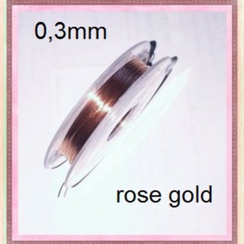 Bobine fil cuivre rose gold 10 mètres