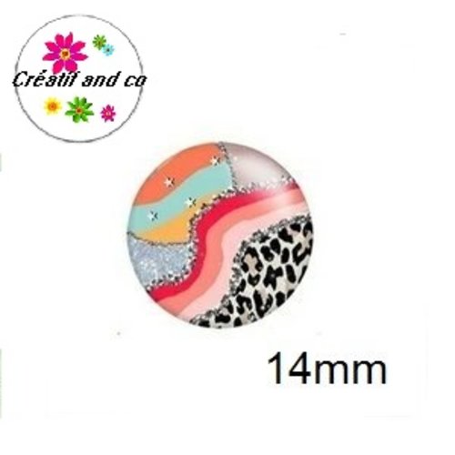 X2 cabochons à motifs 14mm