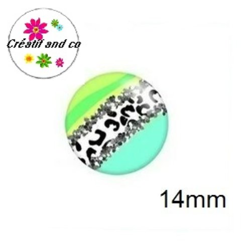 X2 cabochons à motifs 14mm